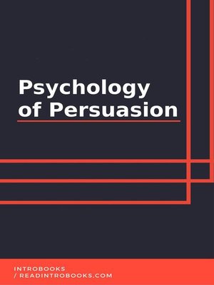 cover image of Psychology of Persuasion